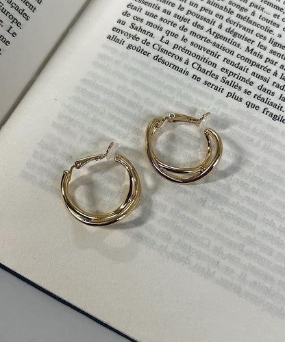 〈GOLDY/ゴールディ〉扭紋圓環耳環