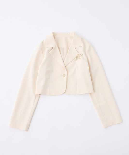 【復刻款】附胸針短款西裝外套