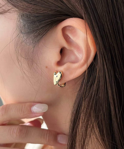 GOLDY 圓點愛心迷你耳夾