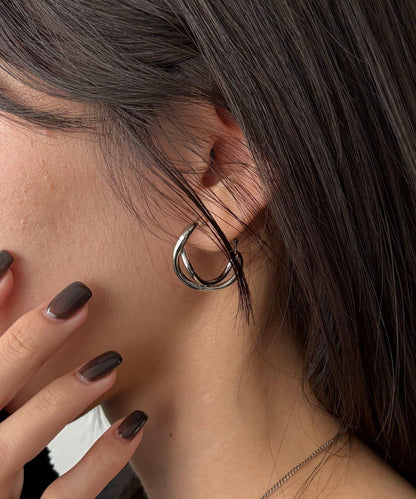 〈GOLDY/ゴールディ〉扭紋圓環耳環