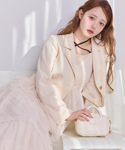 【復刻款】附胸針短款西裝外套