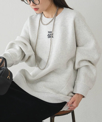 內加絨標誌刺繡衛衣