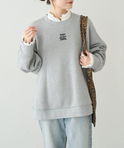 內加絨標誌刺繡衛衣