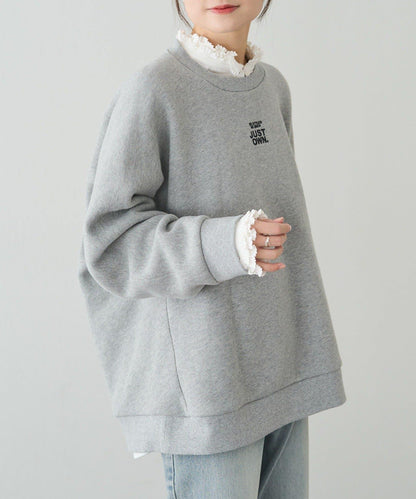 內加絨標誌刺繡衛衣