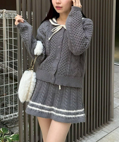 【remiセレクト】加絨麻花套裝