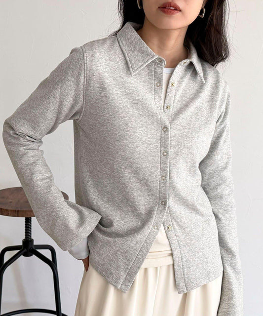 圈圈紗喇叭袖開衫