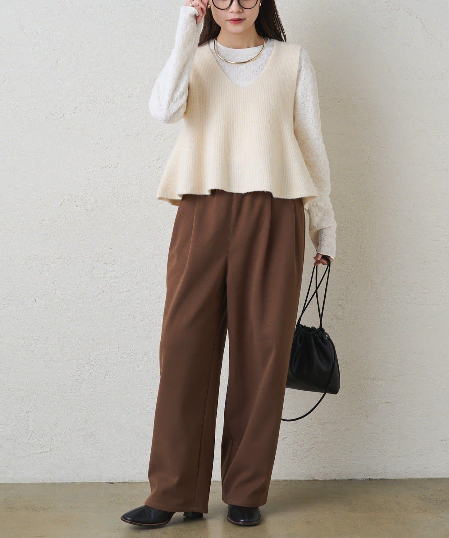 毛絨花卉圖案彈力提花套頭衫