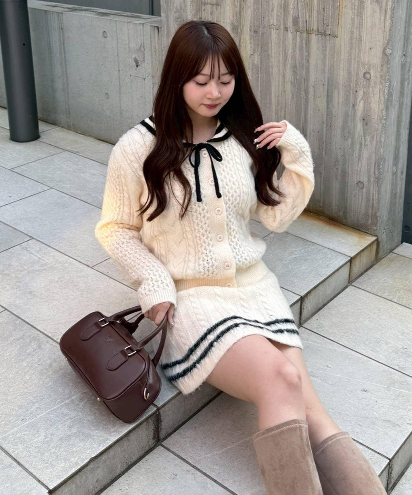 【remiセレクト】加絨麻花套裝