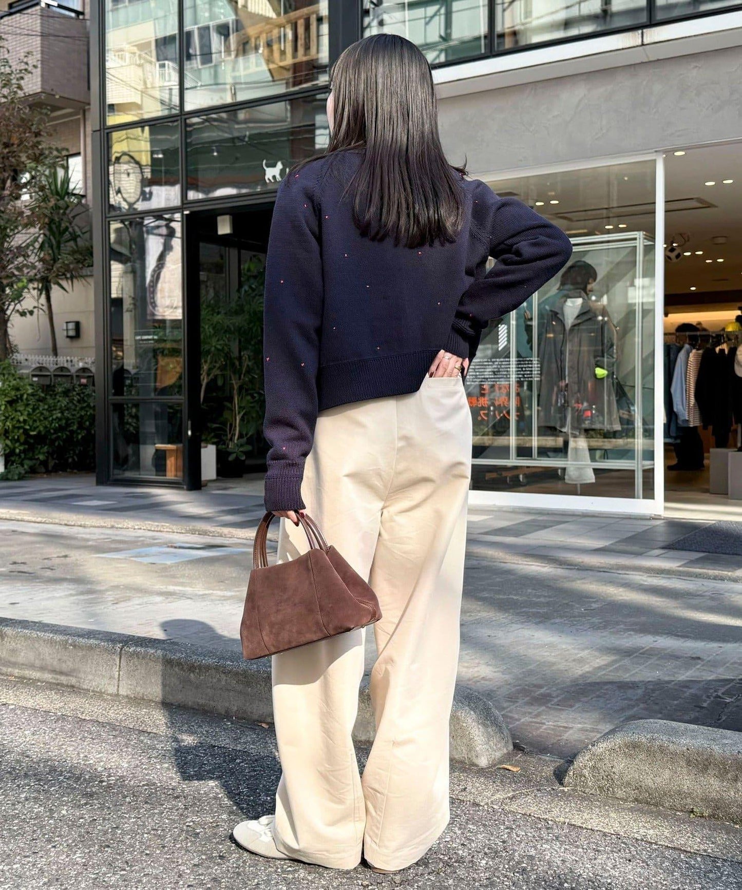 手工刺繡愛心拉鍊開衫