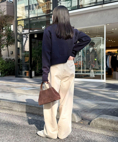 手工刺繡愛心拉鍊開衫