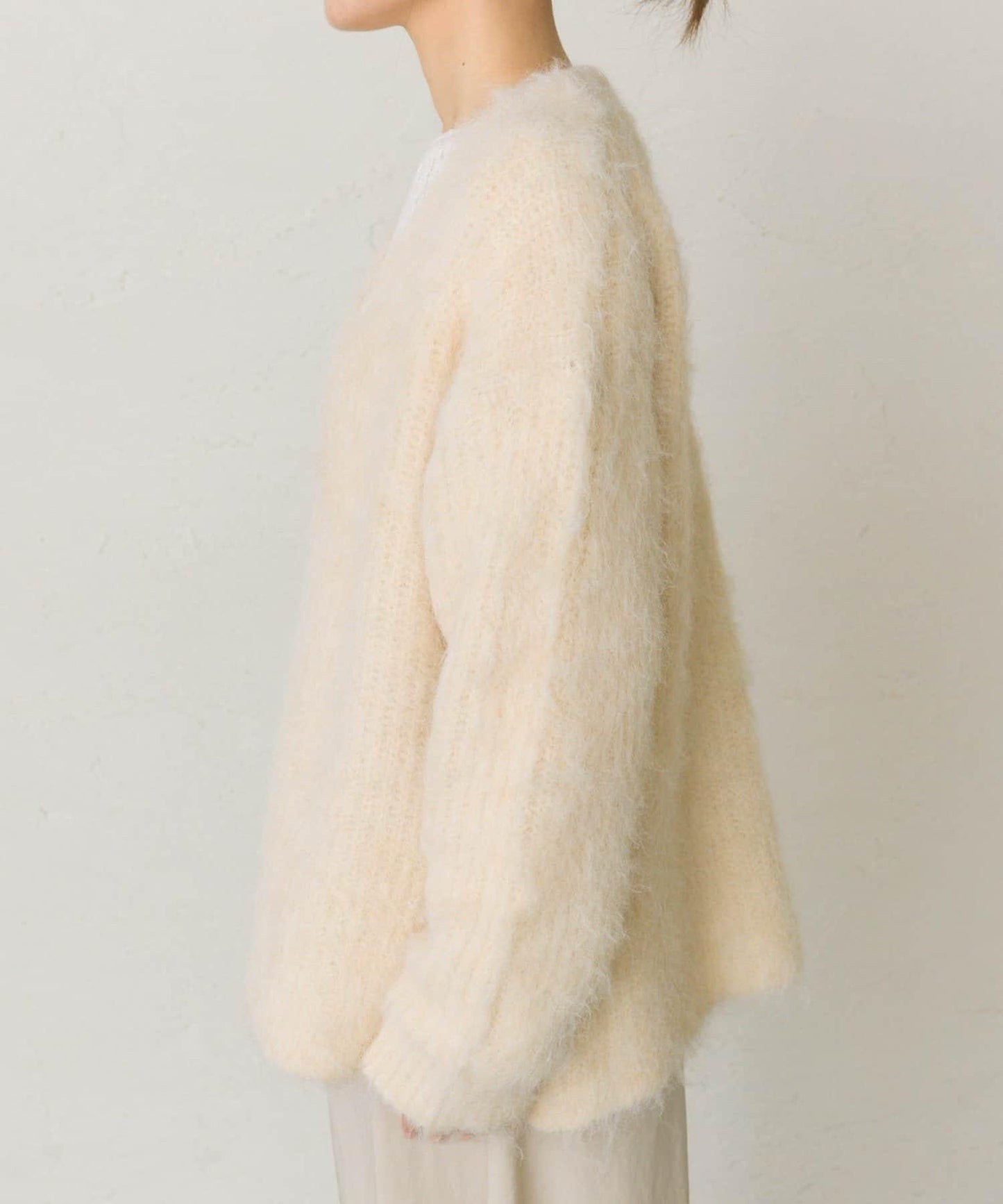 磨毛V領針織套頭衫