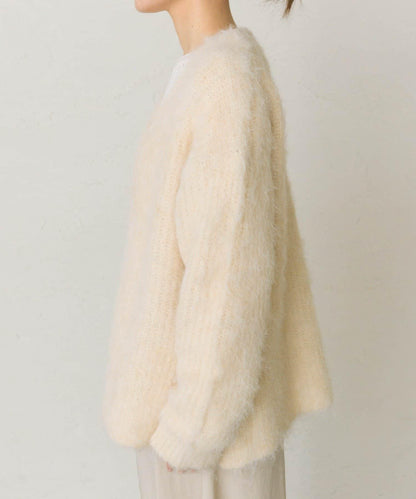 磨毛V領針織套頭衫