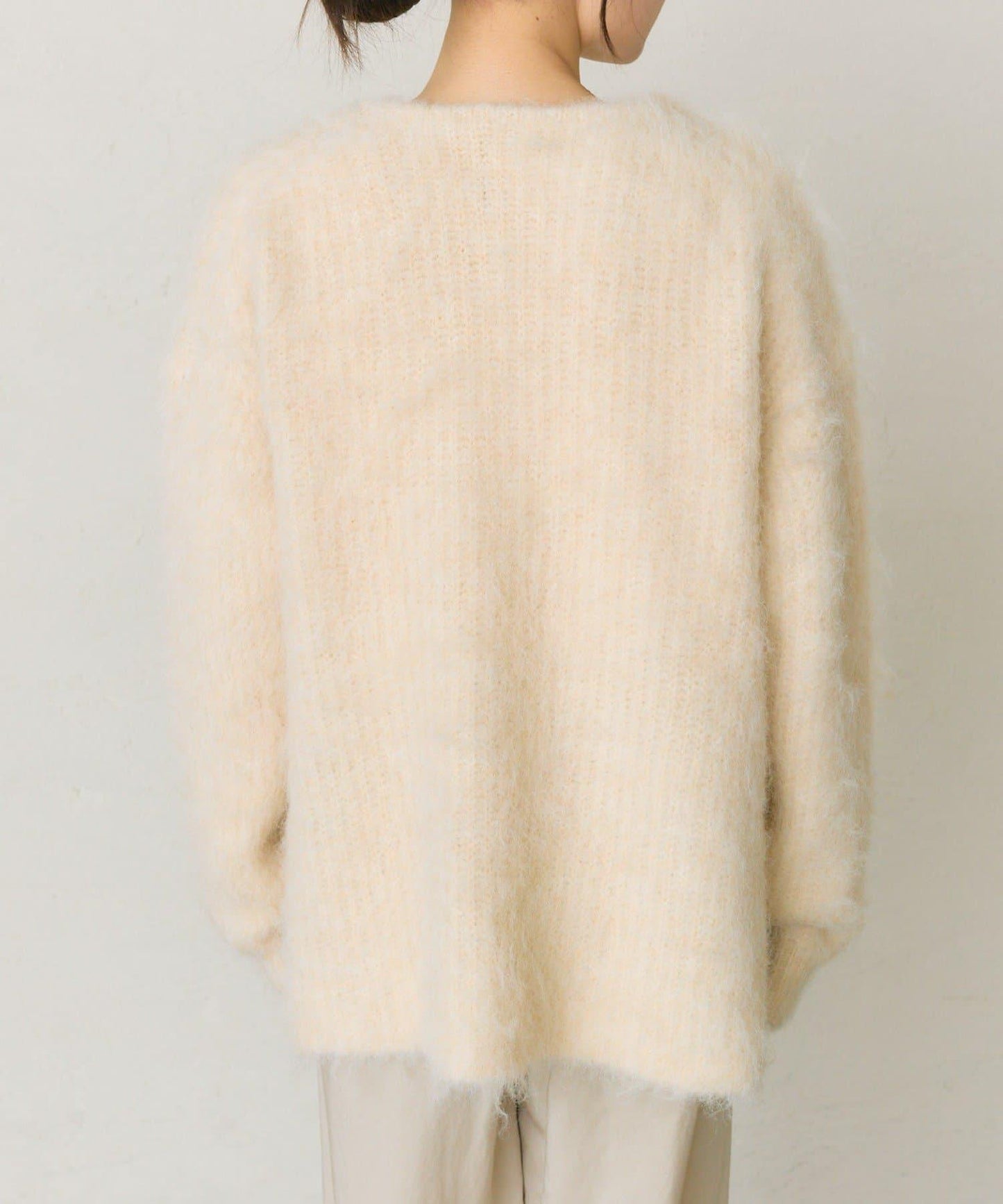 磨毛V領針織套頭衫