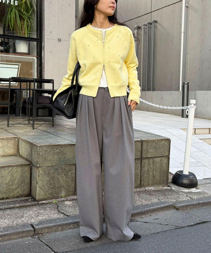 手工刺繡愛心拉鍊開衫