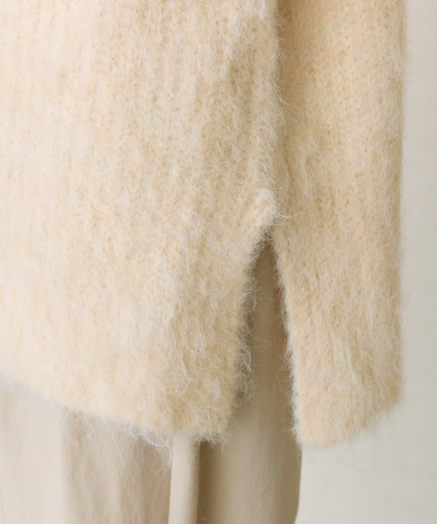 磨毛V領針織套頭衫