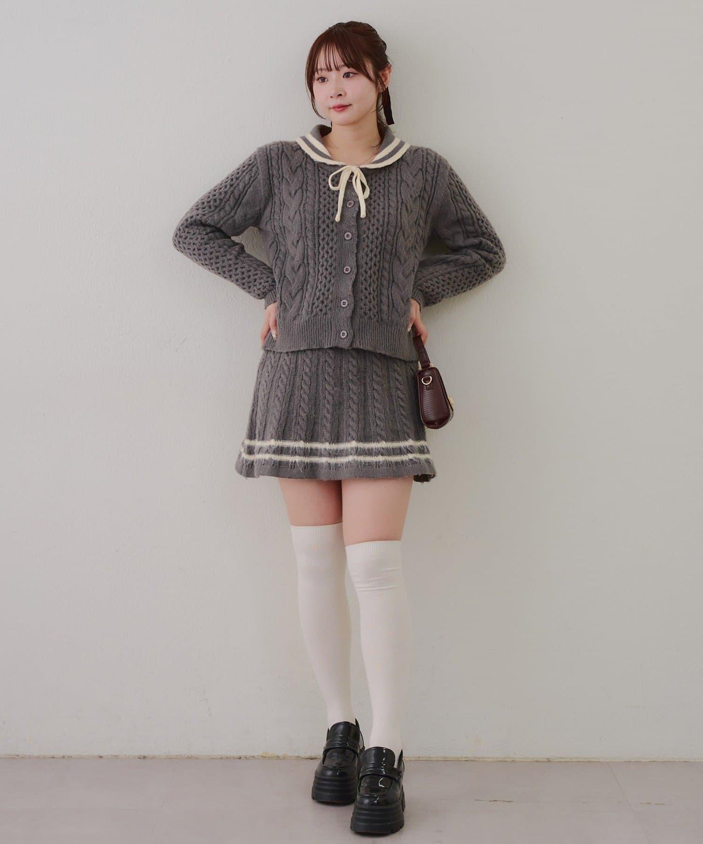 【remiセレクト】加絨麻花套裝