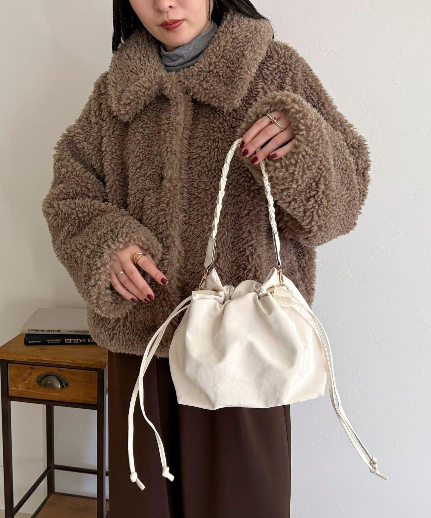 三股編織手柄束口包