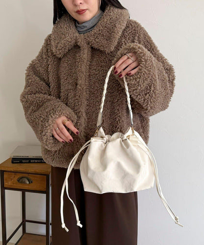 三股編織手柄束口包