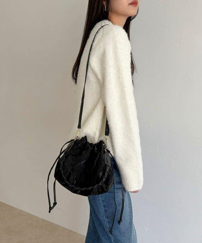 三股編織手柄束口包