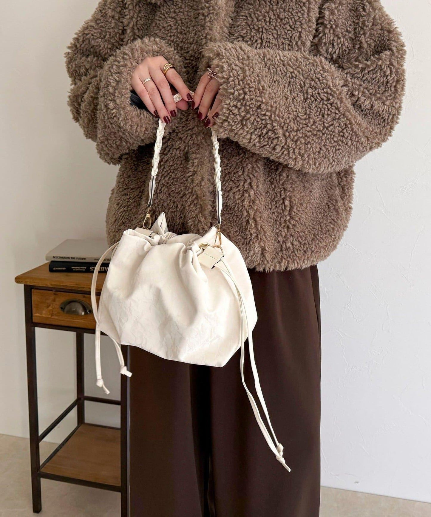 三股編織手柄束口包