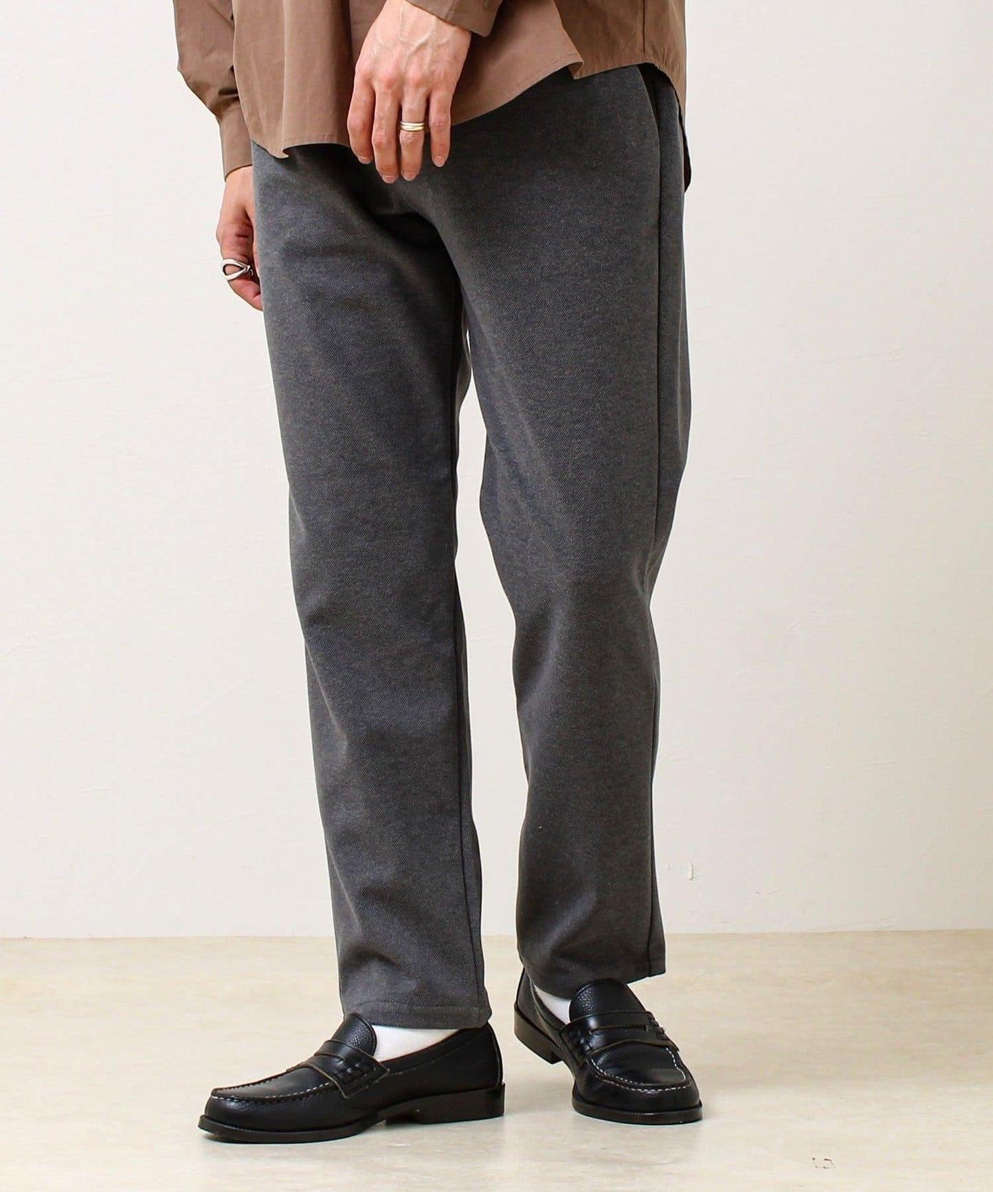 【每日可穿著顯瘦】彈力斜紋長褲