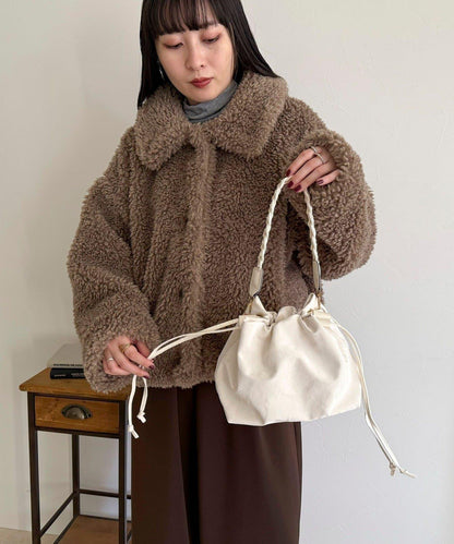 三股編織手柄束口包