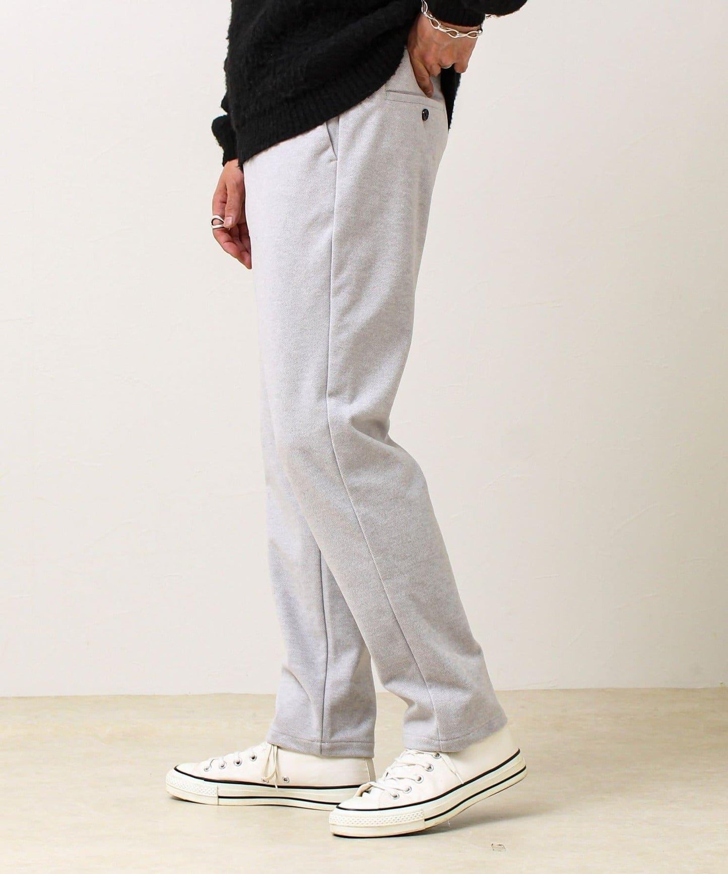 【每日可穿著顯瘦】彈力斜紋長褲