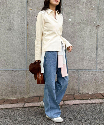 喇叭牛仔休閒褲