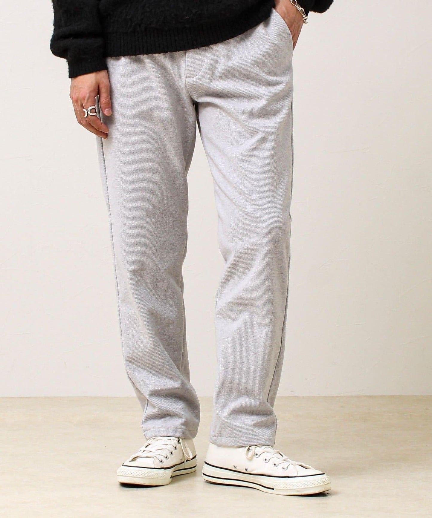 【每日可穿著顯瘦】彈力斜紋長褲