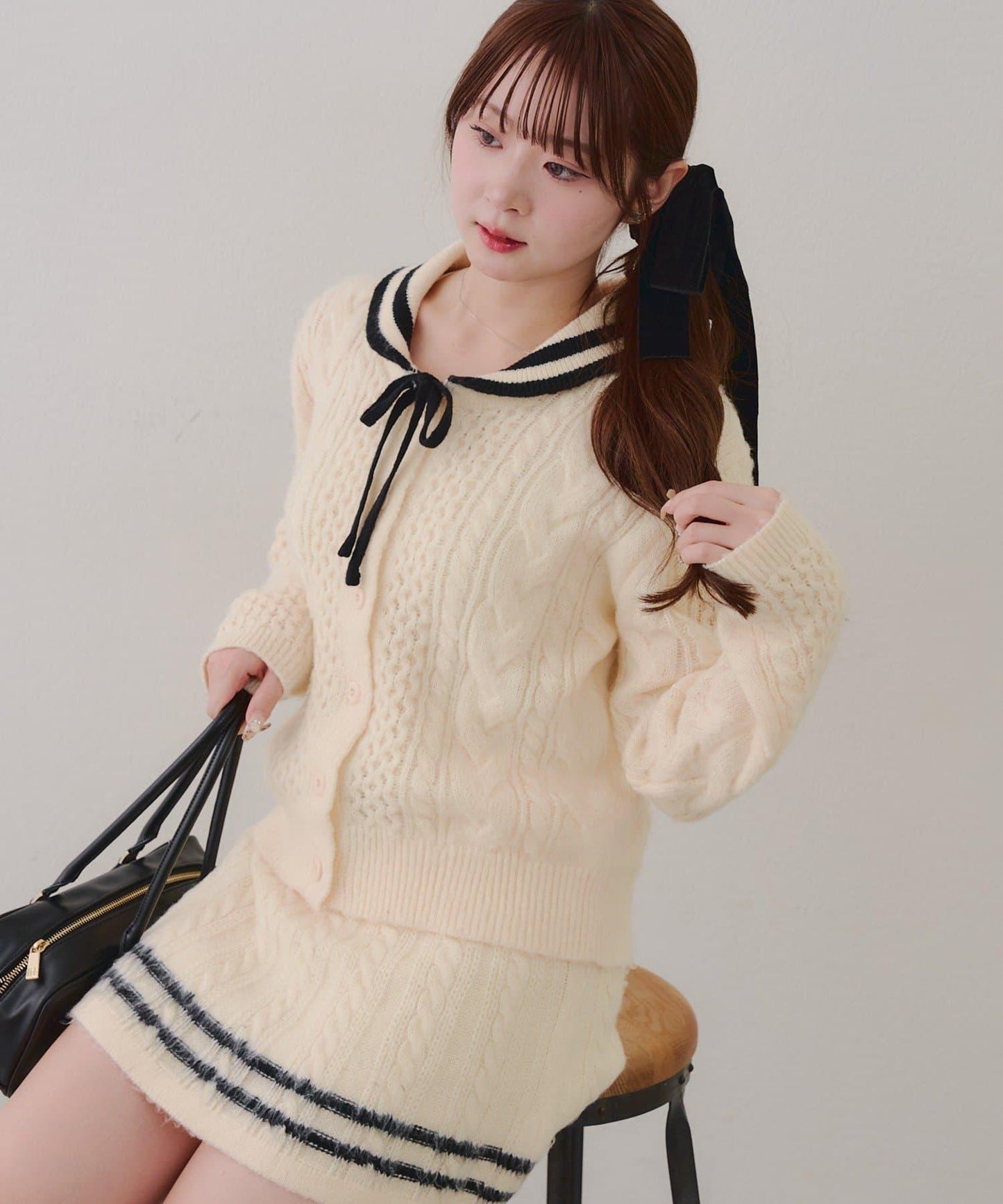 【remiセレクト】加絨麻花套裝