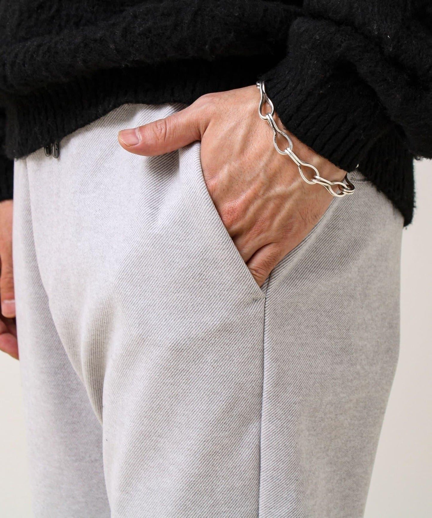 【每日可穿著顯瘦】彈力斜紋長褲