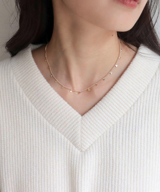 愛心鏈條可調節項鍊