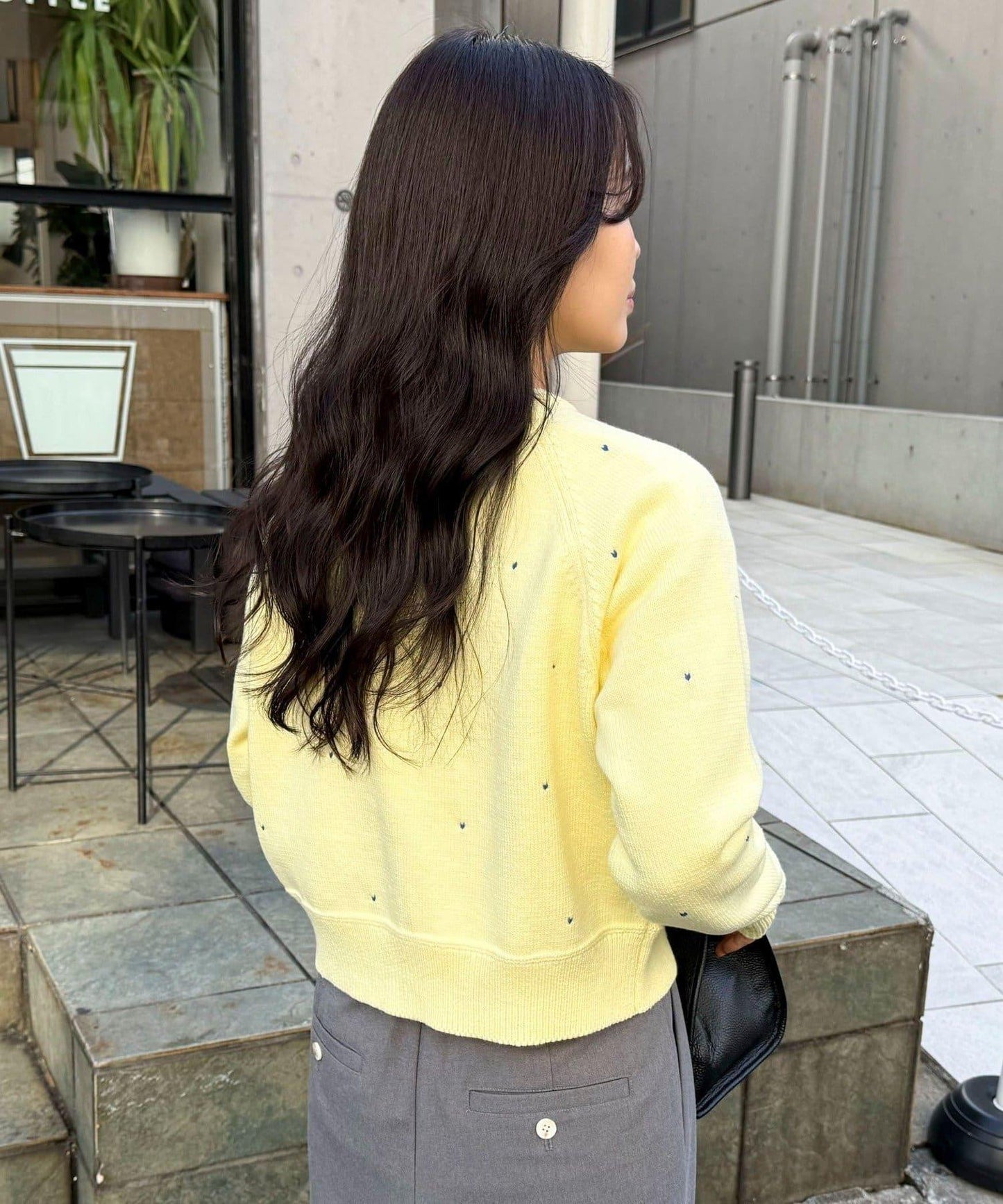 手工刺繡愛心拉鍊開衫