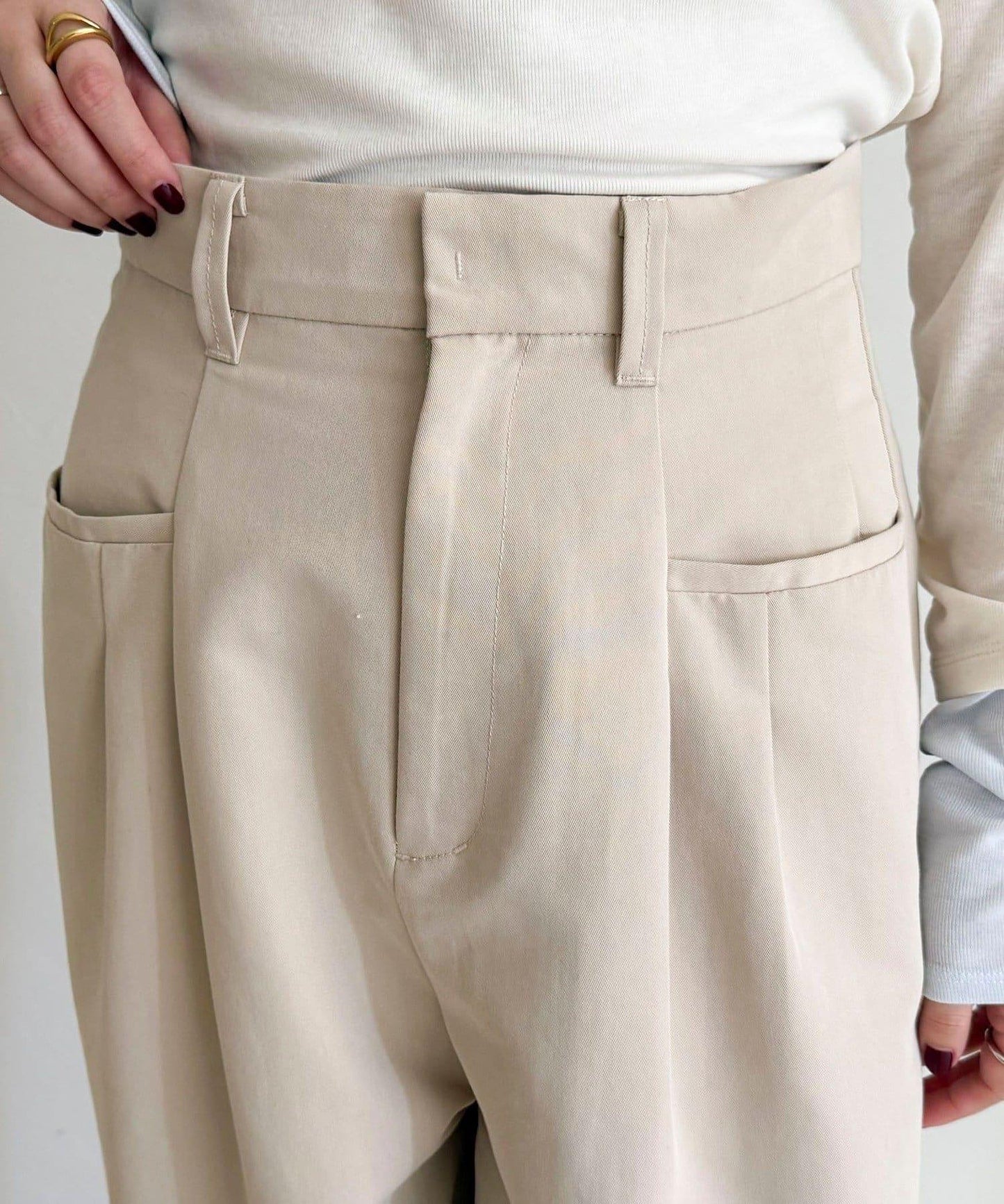 設計款口袋休閒長褲