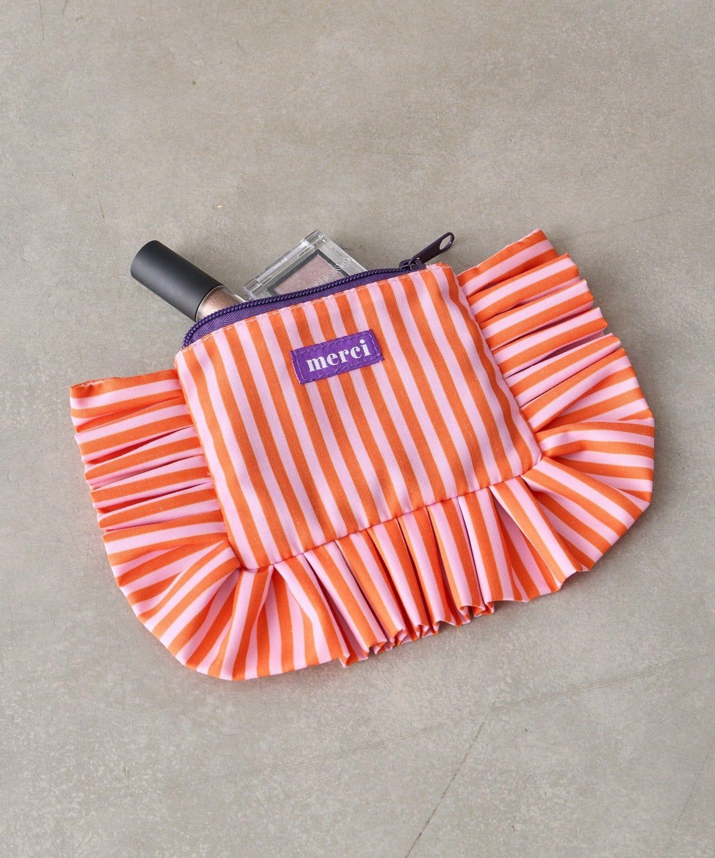 條紋棉質小號收納包