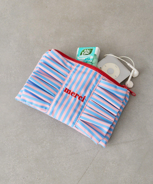 條紋棉質收納包M