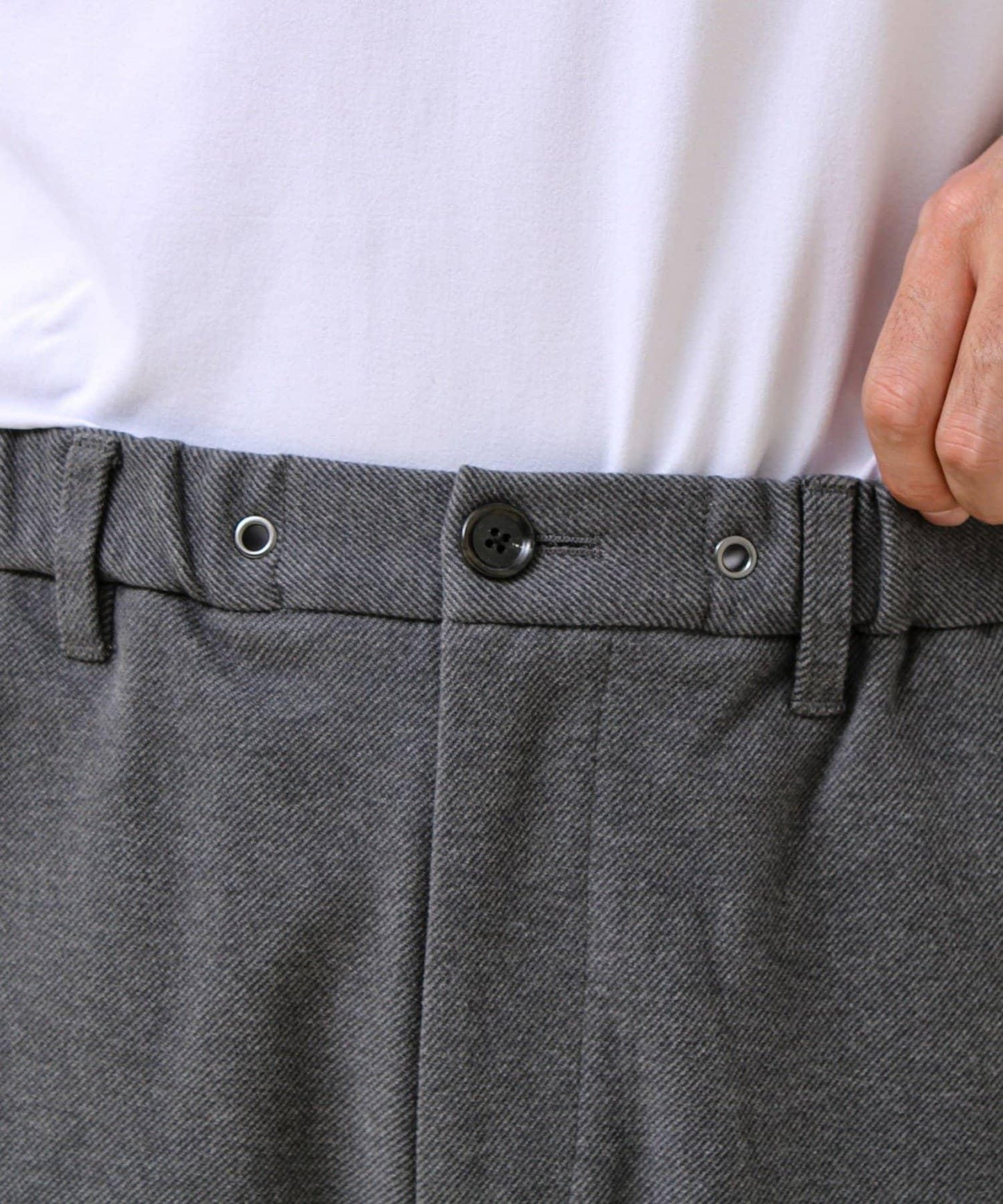 【每日可穿著顯瘦】彈力斜紋長褲