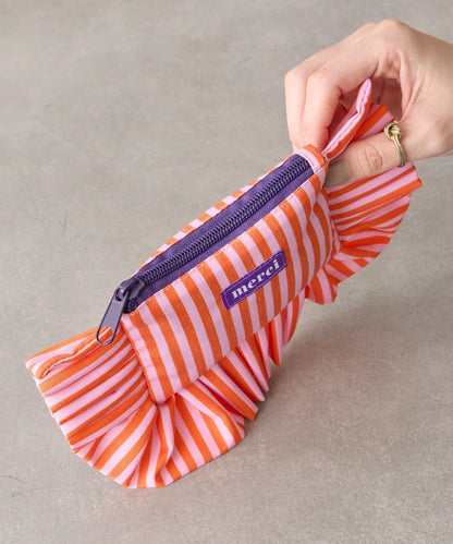 條紋棉質小號收納包