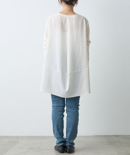 後背垂墜T恤襯衫