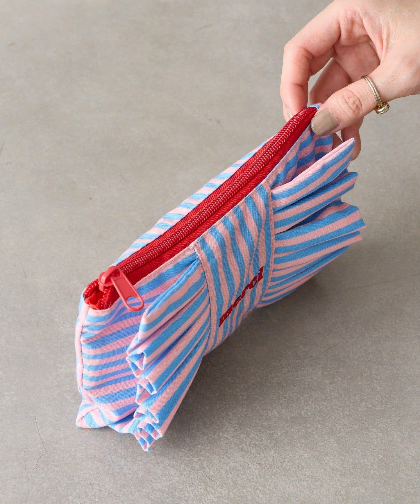 條紋棉質收納包M