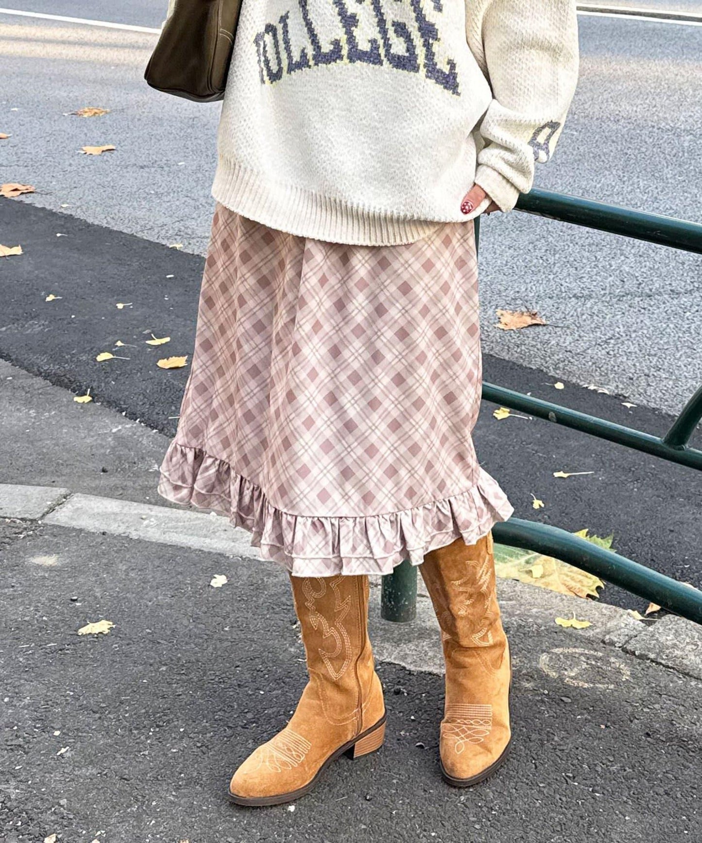 【neutral by ciaopanic】格紋喇叭裙