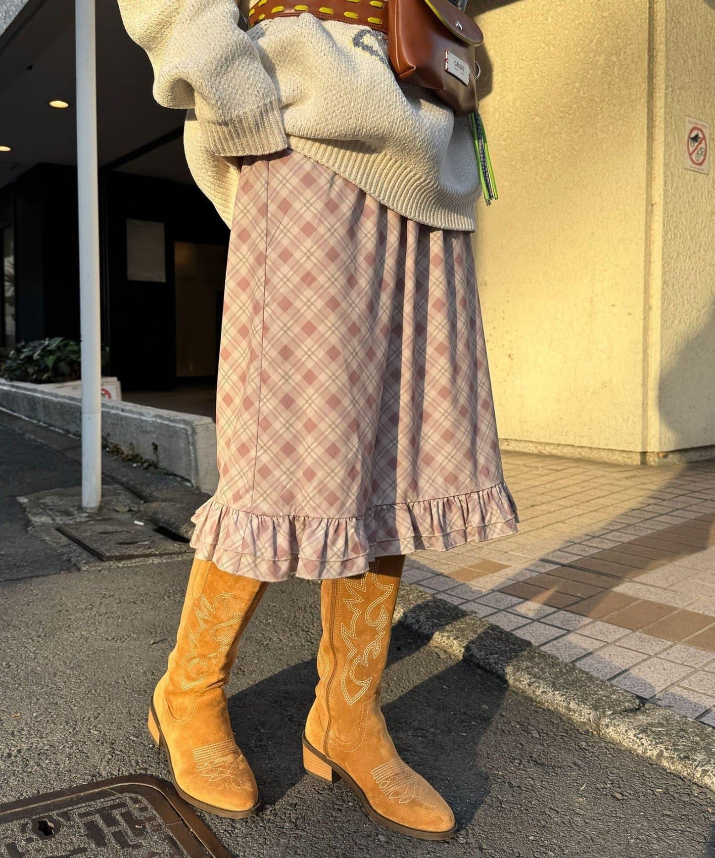 【neutral by ciaopanic】格紋喇叭裙