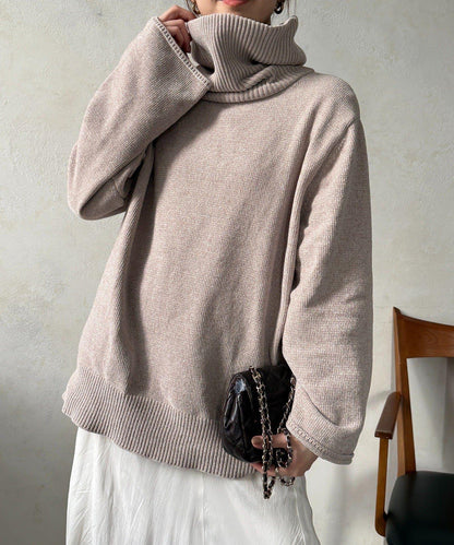 燈芯絨高領套頭衫