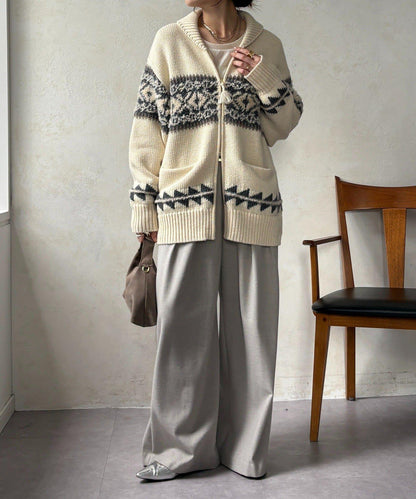 北歐風拉鍊開衫