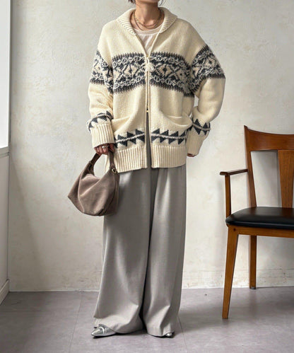 北歐風拉鍊開衫