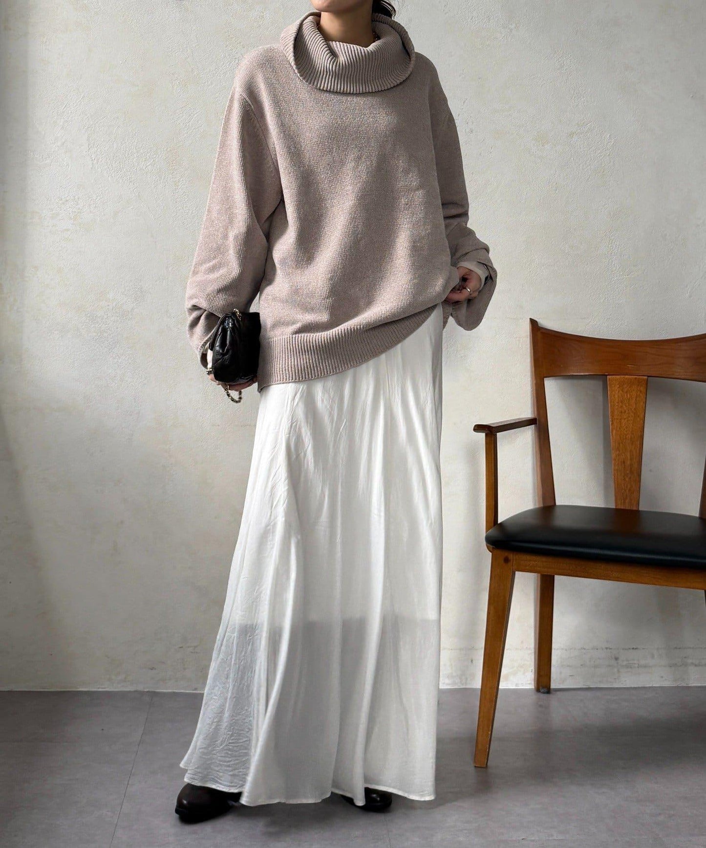 燈芯絨高領套頭衫