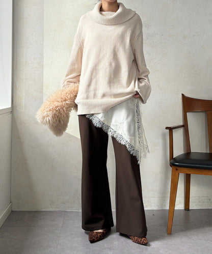 燈芯絨高領套頭衫