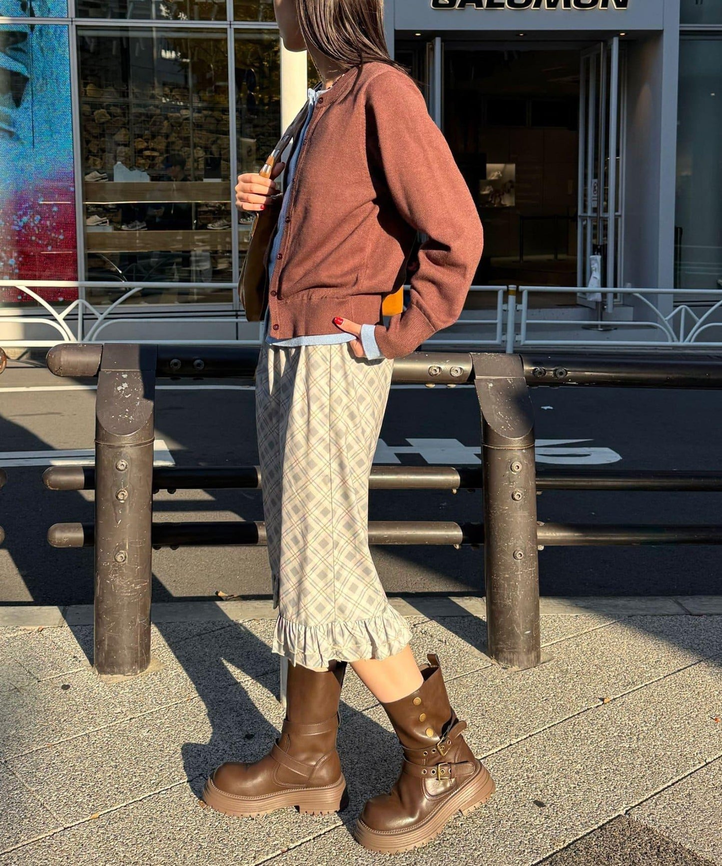 【neutral by ciaopanic】格紋喇叭裙