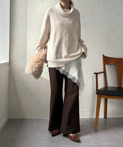 燈芯絨高領套頭衫