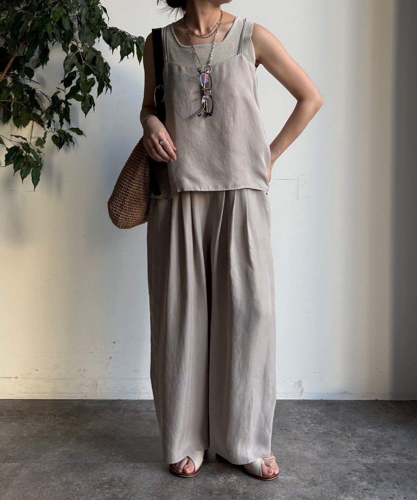 【套裝可搭配】醋酸人造絲吊帶背心